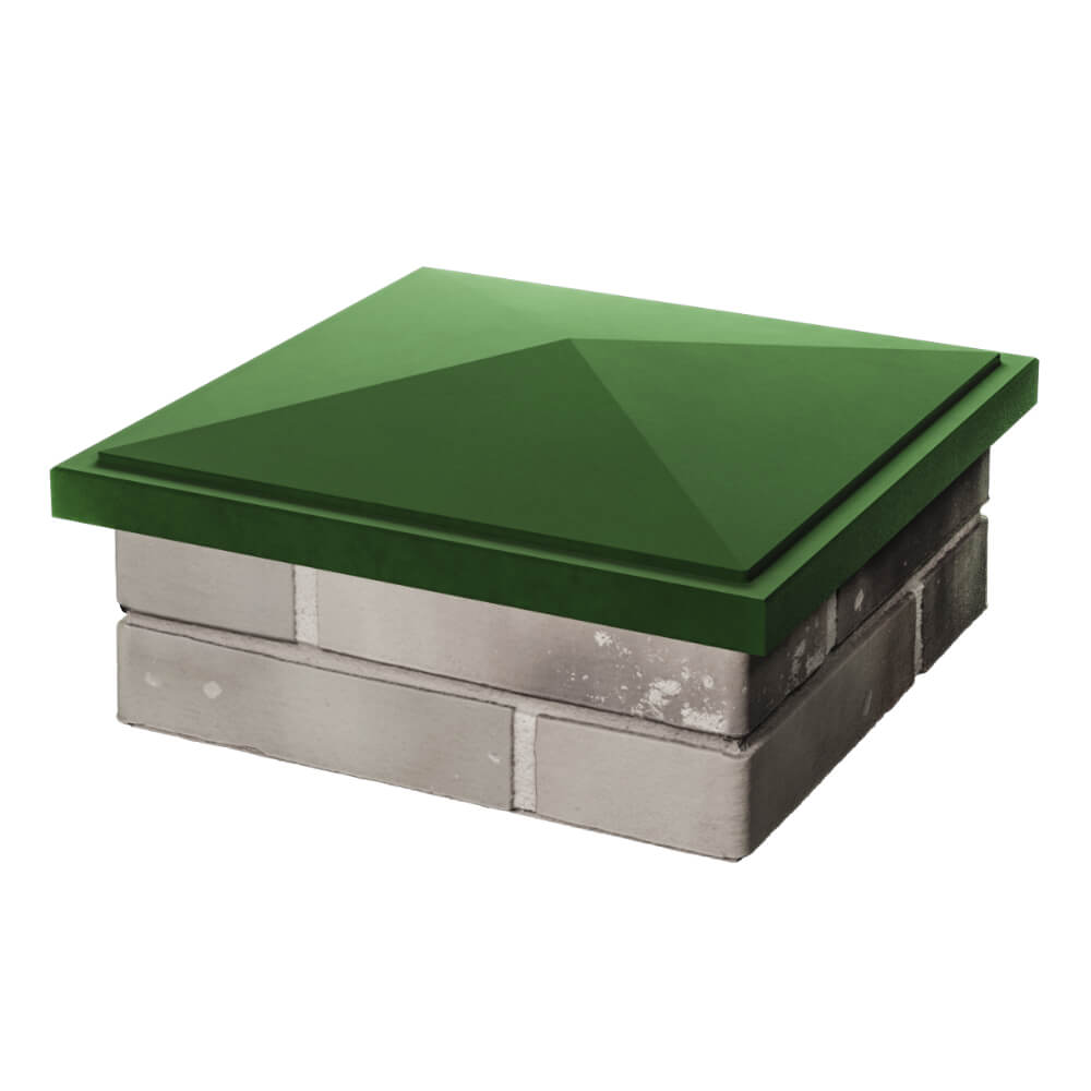 Колпак Zking БонаМоно Зеленый на столб 1.5х1.5 кирпича (385х385, 400х400мм) в Павловском Посаде фото