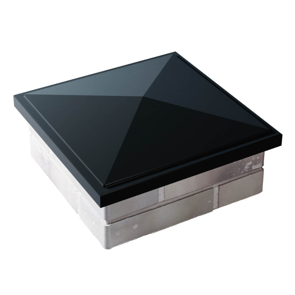 Колпак Zking БонаМоно Черный на столб 1.5х1.5 кирпича (385х385, 400х400мм) в Павловском Посаде фото