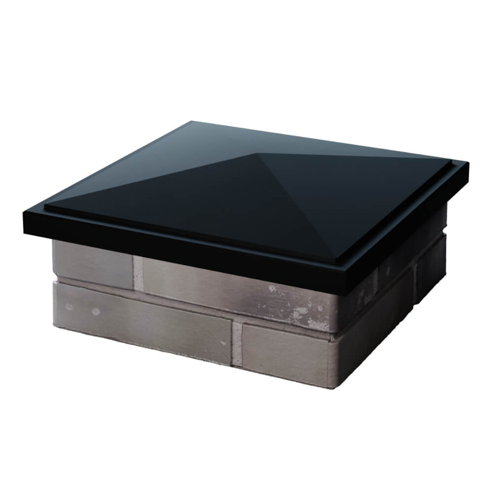 Колпак Zking БонаМоно Черный на столб 1.5х1.5 кирпича (385х385, 400х400мм) в Павловском Посаде фото