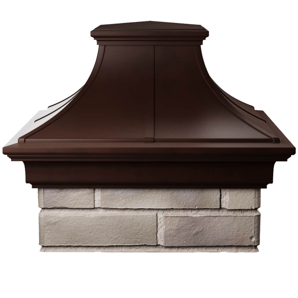 Колпак Zking Монблан Премиум Коричневый на столб 1.5х1.5 кирпича (385х385мм) Павловский Посад фото