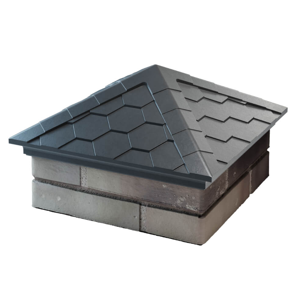 Колпак Zking Эверест Серый на столб 1.5х1.5 кирпича (390х390мм) в Павловском Посаде фото