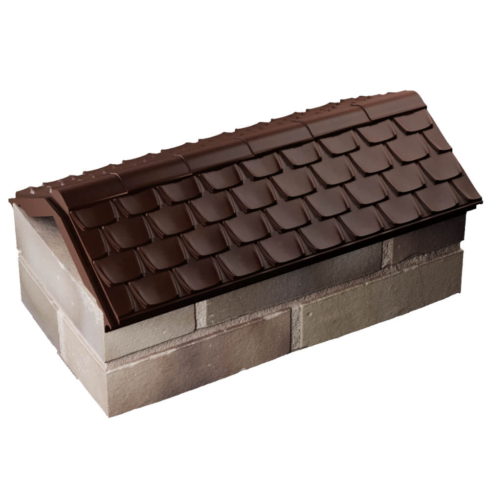 Парапет Zking Эльбрус Коричневый с посадкой на 1 кирпич (255мм) в Павловском Посаде фото