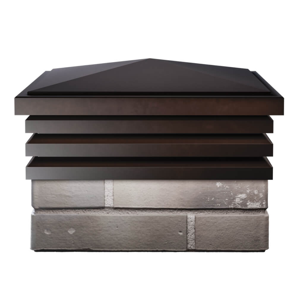 Колпак Zking Бона ХайТек Коричневый на столб 1.5х1.5 кирпича (385х385мм) Павловский Посад фото