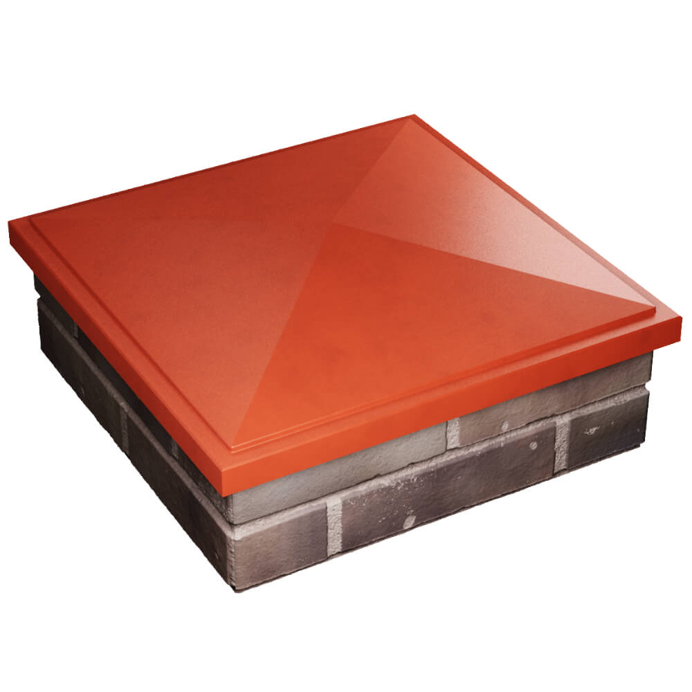 Колпак Zking БонаМоно Красный на столб 2х2 кирпича (515х515, 530х530мм) в Павловском Посаде фото