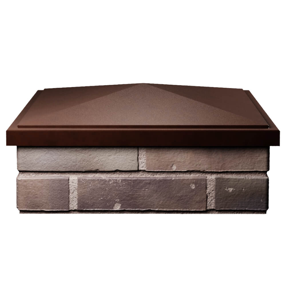 Колпак Zking БонаМоно Коричневый на столб 2х2 кирпича (515х515, 530х530мм) Павловский Посад фото