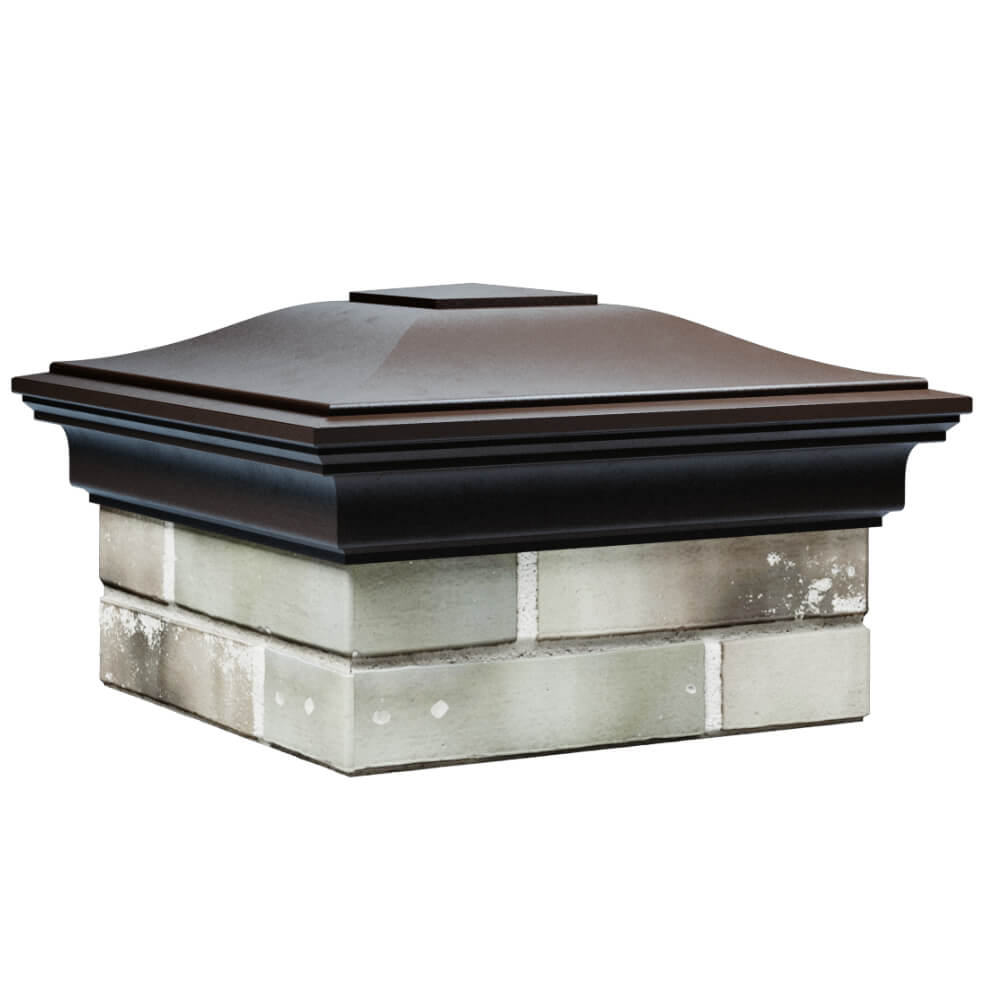 Колпак Zking Монблан Коричневый на столб 1.5х1.5 кирпича (385х385мм) в Павловском Посаде фото