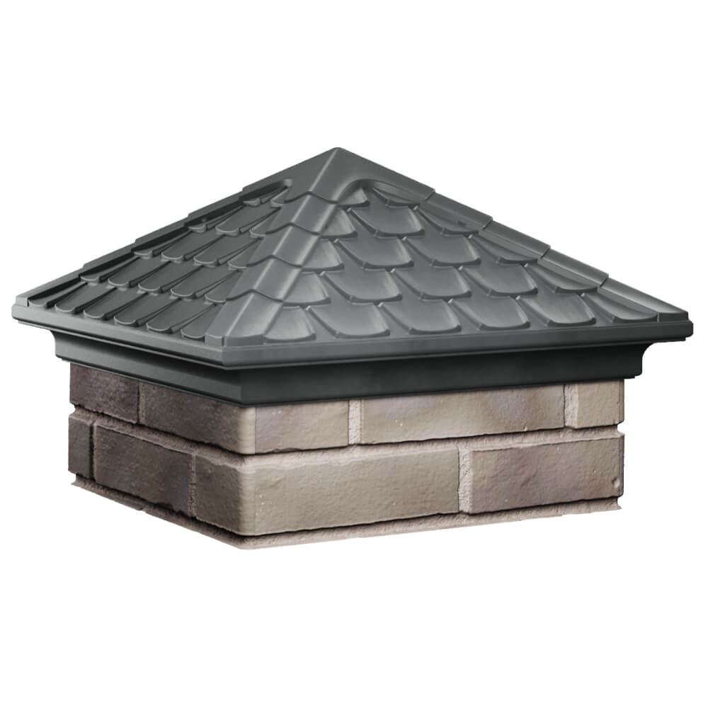 Колпак Zking Эльбрус Серый на столб 1.5х1.5 кирпича (385х385мм) в Павловском Посаде фото