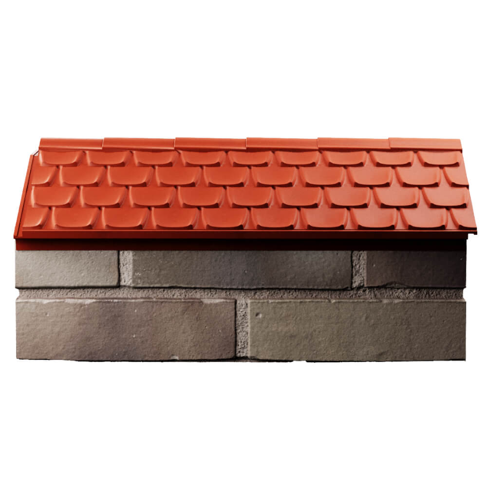 Парапет Zking Эльбрус Красный с посадкой на 1 кирпич (255мм) в Павловском Посаде фото