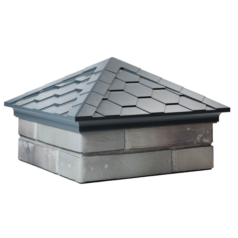 Колпак Zking Эверест Серый на столб 1.5х1.5 кирпича (390х390мм) в Павловском Посаде фото