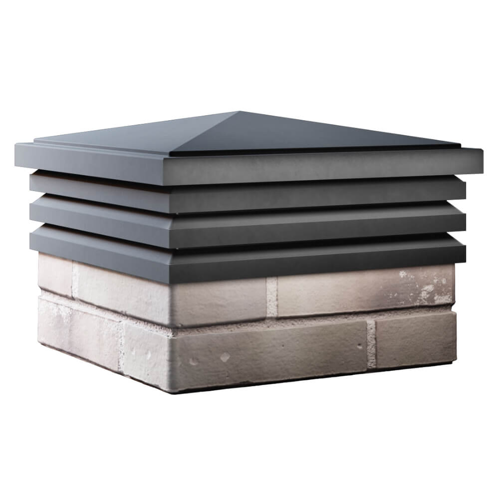 Колпак Zking Бона ХайТек Серый на столб 1.5х1.5 кирпича (385х385мм) в Павловском Посаде фото