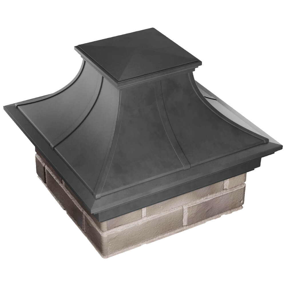 Колпак Zking Монблан Премиум Серый на столб 1.5х1.5 кирпича (385х385мм) в Павловском Посаде фото