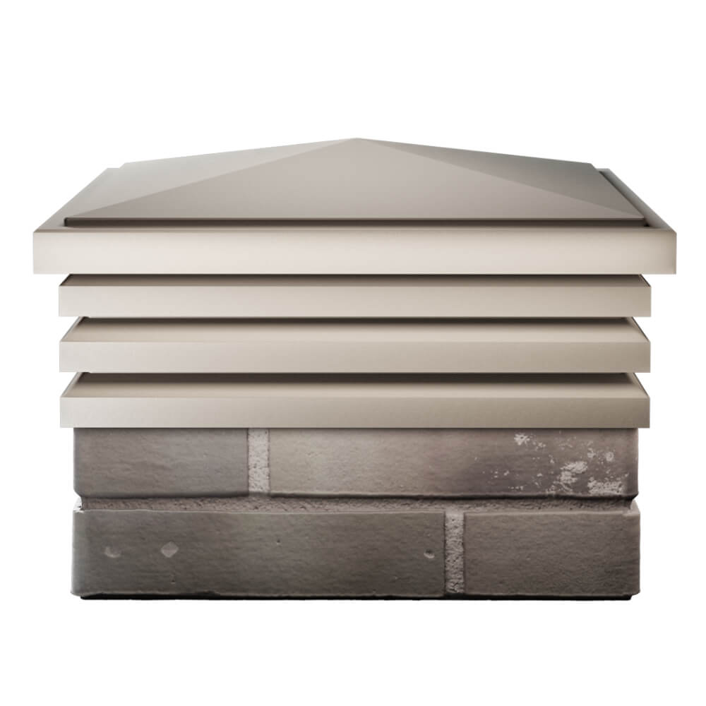 Колпак Zking Бона ХайТек Бежевый на столб 1.5х1.5 кирпича (385х385мм) Павловский Посад фото