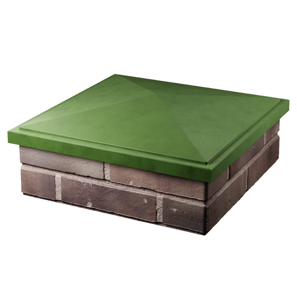 Колпак Zking БонаМоно Зеленый на столб 2х2 кирпича (515х515, 530х530мм) в Павловском Посаде фото