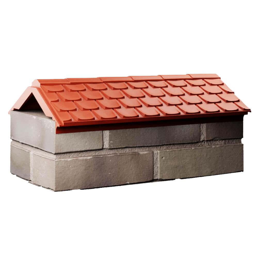 Парапет Zking Эльбрус Красный с посадкой на 1 кирпич (255мм) Павловский Посад фото