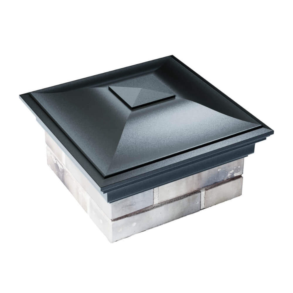 Колпак Zking Монблан Черный на столб 1.5х1.5 еврокирпича 0.7НФ (355х355мм) в Павловском Посаде фото