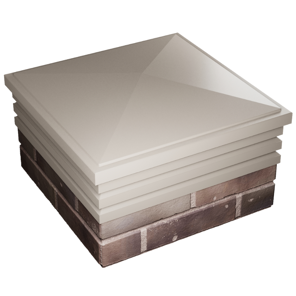 Колпак Zking Бона ХайТек Бежевый на столб 2х2 кирпича (513х513мм) в Павловском Посаде фото