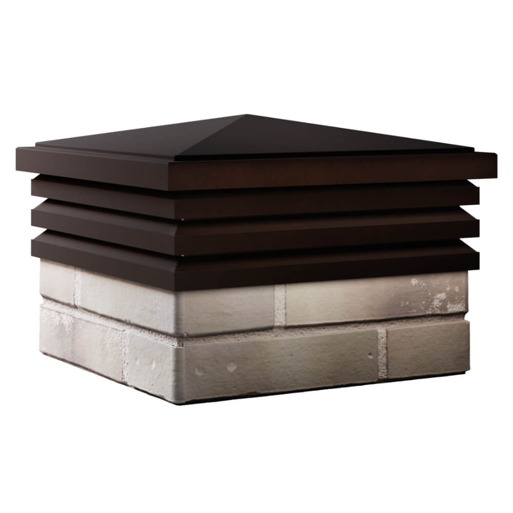 Колпак Zking Бона ХайТек Коричневый на столб 1.5х1.5 кирпича (385х385мм) в Павловском Посаде фото