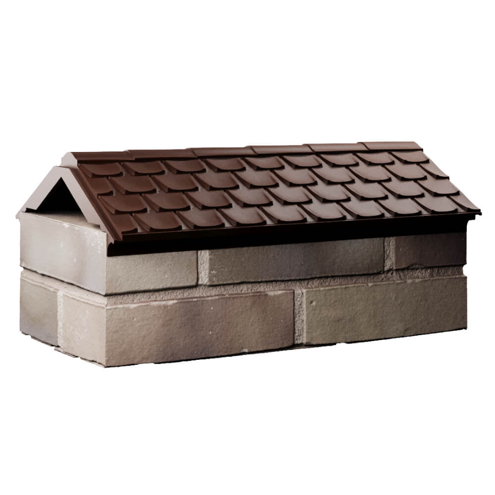 Парапет Zking Эльбрус Коричневый с посадкой на 1 кирпич (255мм) Павловский Посад фото