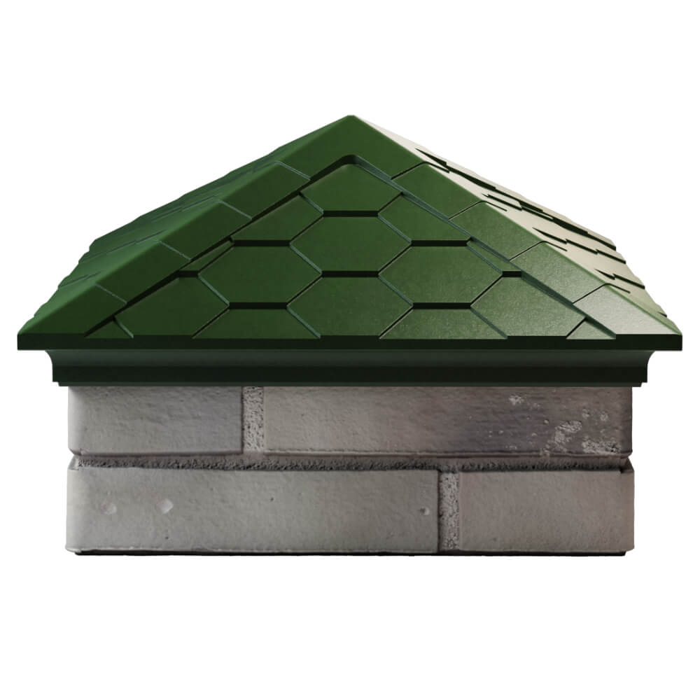 Колпак Zking Эверест Зеленый на столб 1.5х1.5 кирпича (390х390мм) Павловский Посад фото