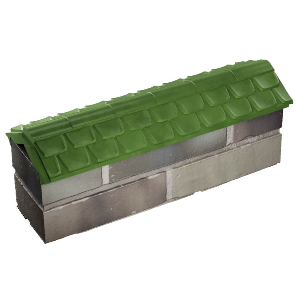 Парапет Zking Эльбрус Зеленый с посадкой на 0.5 кирпича (130мм) в Павловском Посаде фото